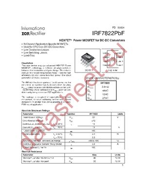 IRF7822PBF datasheet  